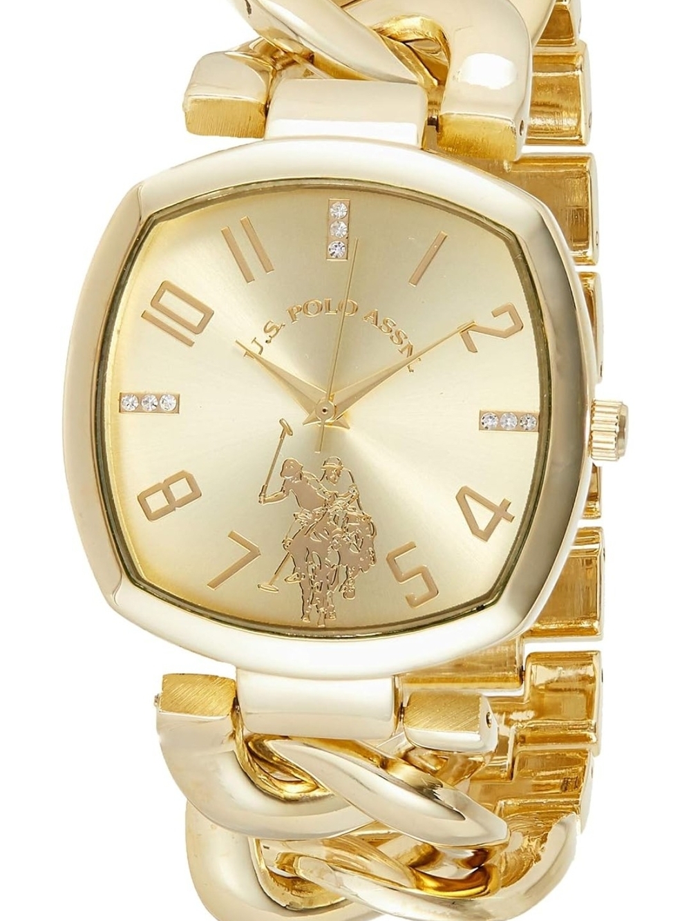 U.S. Polo Assn. Gold-Tone Chain Link Bracelet Watch